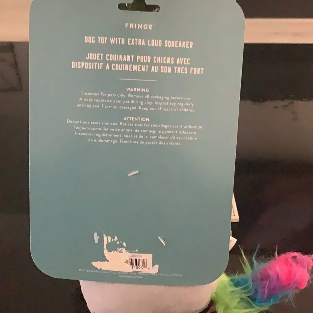 NEW squeaker toy cat unicorn